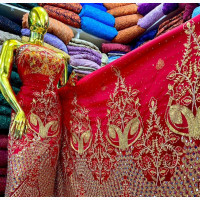 Silk and Chiffon George Lace Fabric FF