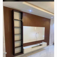 Fluted Wallpanels With UV Marble Board Is Beautiful