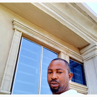 Transom Window With Blue Reflective