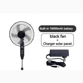 Super Power Rechargeable Standing Fan With Panel