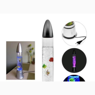 Factory Made Tube Aquarium With Artificial Fish -15in Lenght