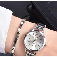 Women#039;s Fashion Watch+LOVE Bracelet Set