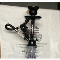 Single Hose Black Shisha Pot