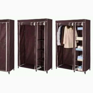 Mobile Fordable Wardrobe With Wheels and Free Gift Hanger