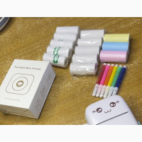 Rechargeable Mini Printer Comes With Colored and White