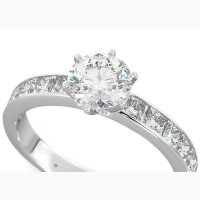 U.S Sterling Silver Proposal/Engagement Ring 0110 - Silver