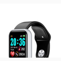 Apple T55 Smart Watch - Brand New, White Rubber Band
