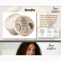Love Nature Cacao Butter and Coconut Oil Lotion - Deep Hydration and Nourishment for All Skin Types