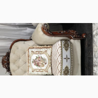 Royal Luxury Sofa Set, Center Table, Side Stools