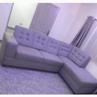 Grey Fabric L Shaped Exe Sofa