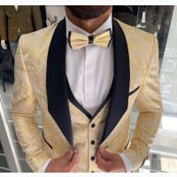 Trendy Mens Suits Slim Fit 3 Piece One Button Formal