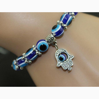 Blue Eye Bracelet With Hand of Hamsa