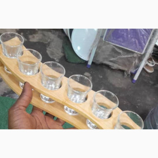 Tequila Shot Glasses With Holder - Holds 6 Glasses