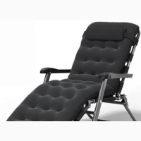 Outdoor Seating Relaxing Chair With Cushion - Black