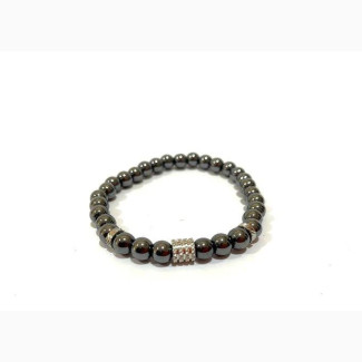 Bracelets Glittering Black Gemstones Beads