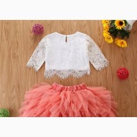 Kids Tutu Skirt + Lace Top
