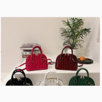 Sleek Chic Ladies Croc Leather Bag - Brand New