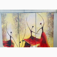 Large Abstract Oil Painting Spanish Dance Canvas Collage