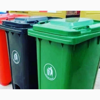 240L Waste Bin With Tires - Home Interiors