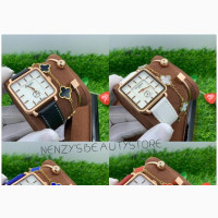 Hermes Leather Wristwatch and Bracelet Combo