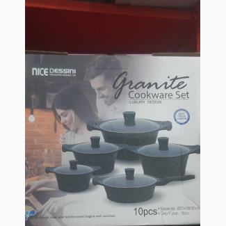 Nice Dessini Granite Cookware Set- 10 Pieces