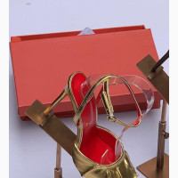 Luxury Gold Leather Sandals for Women