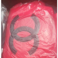 Red and Black Logo CHANEL Suede Fabric Car Seatcover