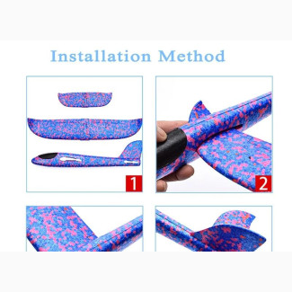 48cm Large EVA Foam Aircraft Toy Hand Throw for Kid Gifts