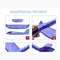 48cm Large EVA Foam Aircraft Toy Hand Throw for Kid Gifts