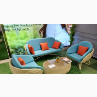 Classic Rattan Chairs with Table - Brand New