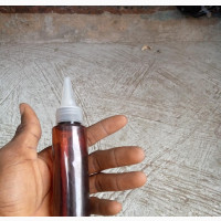 100ml Amber Plastic Oil Bottle Nozzle Cap