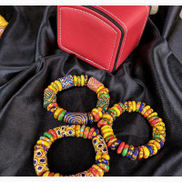 Bracelets for Women. Multi Color 3 Stack Ghana Bracelet