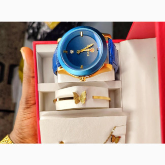 Women Set, Watch, Bracelet, Chain, Ring, Earrings (GIFT)