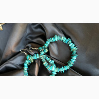 Gemstone Hoop Earrings - 5, 000 Naira