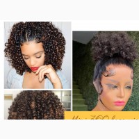 Mini 360 Pixie Curl Human Hair Lace Wig