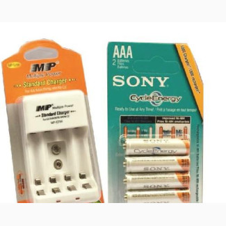 Sony Charger With Aaa Rechargeable Batteries
