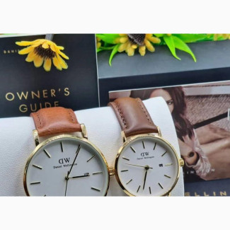 Daniel Wellington Couples Brown Leather Watch