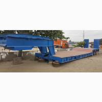 100tons Lowbed Front Back Loader Triple Axle Twelve Tyres