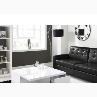 White High Gloss Square Storage Coffee Table