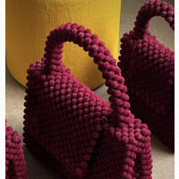 Foam Print Beaded Bag