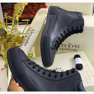 Alexander McQueen Black Hightop Sneakers for Men - Size 40-46
