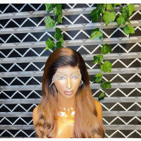 Human Hair Blend Frontal Wig