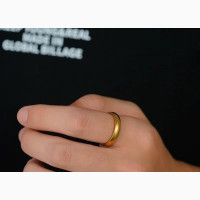 Never Fade Gold-Plated Stainless Steel Wedding Ring