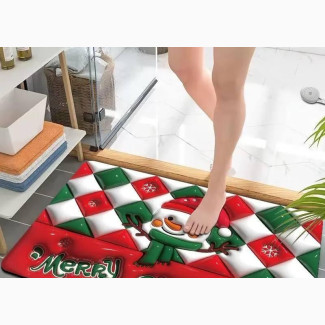 New Christmas Cartoon Diatom Mud Style Floor Mat