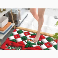 New Christmas Cartoon Diatom Mud Style Floor Mat