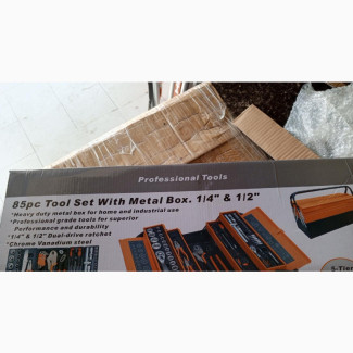 85pcs Tools Set With Melal Box 1/4 1/2