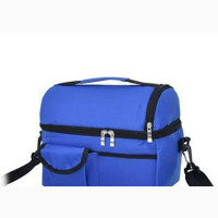 Thickened Double-Layer Lunch Bag - Blue Colour
