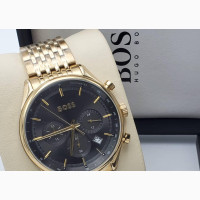 Hugo Boss Men#039;s Gold Tone Chronograph Wristwatch