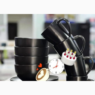 16pcs of Black Dinner Set