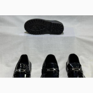 Brand New Boys#039; Loafers in Black Leather